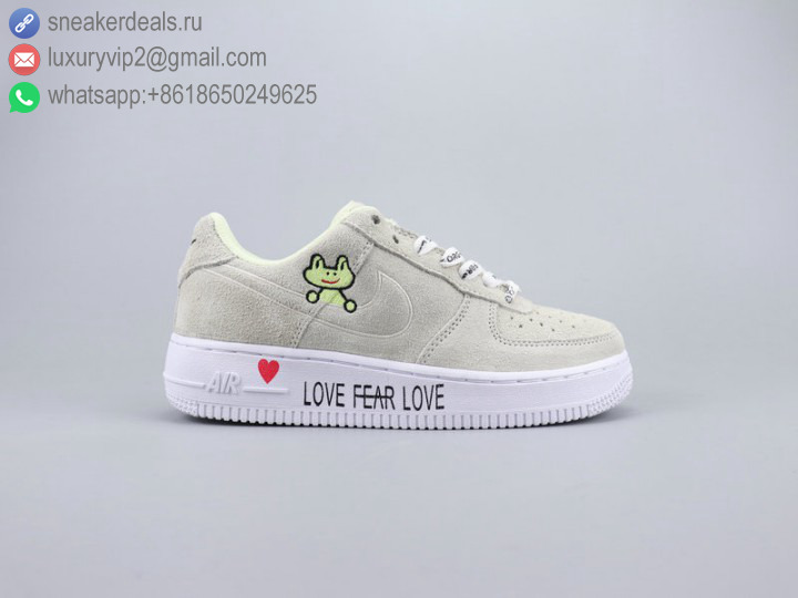 NIKE AIR FORCE 1 HI YOHOOD VALENTINES DAY FROG GREY LEATHER WOMEN SKATE SHOES